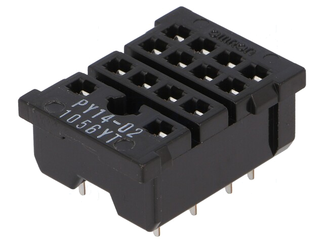 Socket; PIN: 14; 5A; 250VAC; H3YN-2,H3YN-4,MY4,MY4N,PY14-02; PCB Socket; PIN: 14; 5A; 250VAC; H3YN-2,H3YN-4,MY4,MY4N,PY14-02; PCB